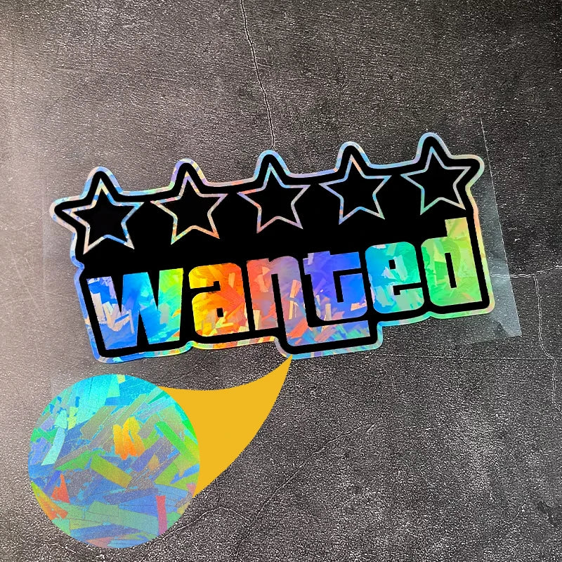 Wanted bike decal