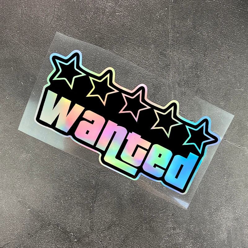 Wanted bike decal