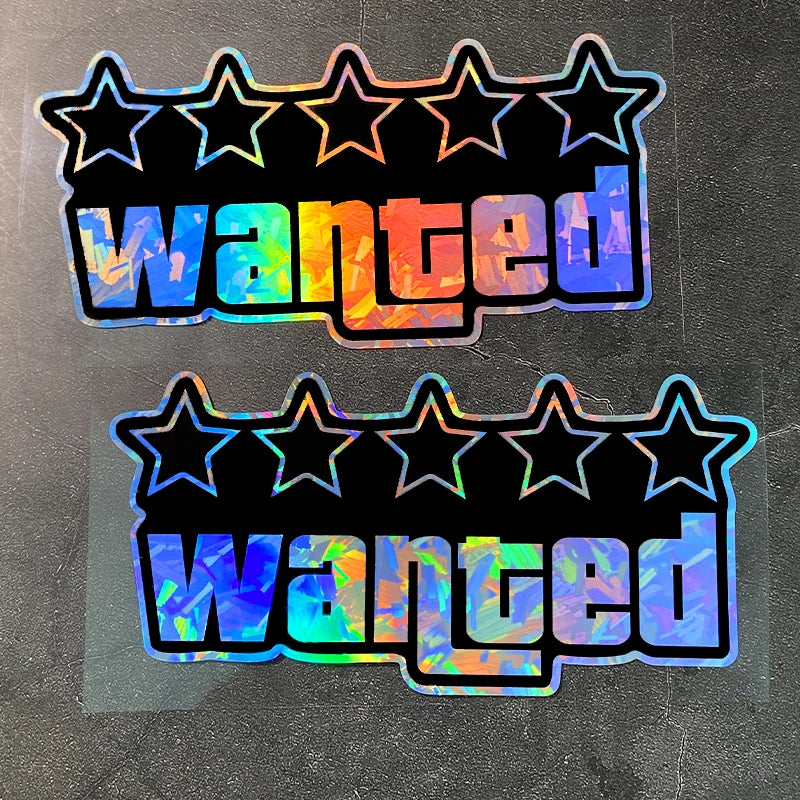 Wanted bike decal