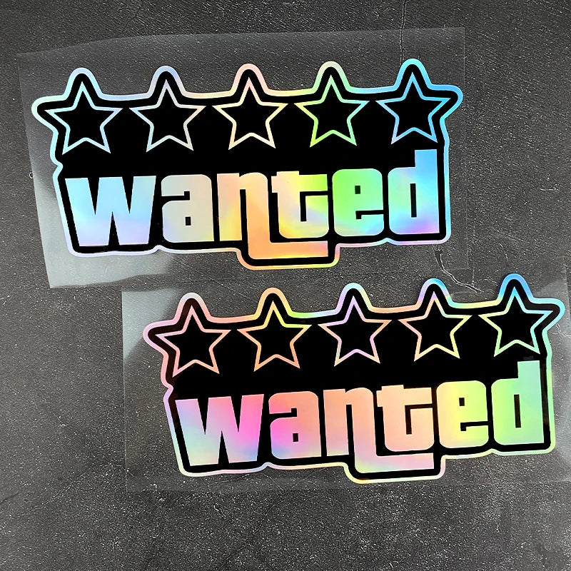 Wanted bike decal