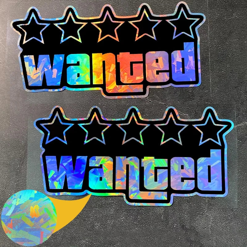 Wanted bike decal