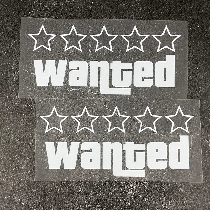 Wanted bike decal